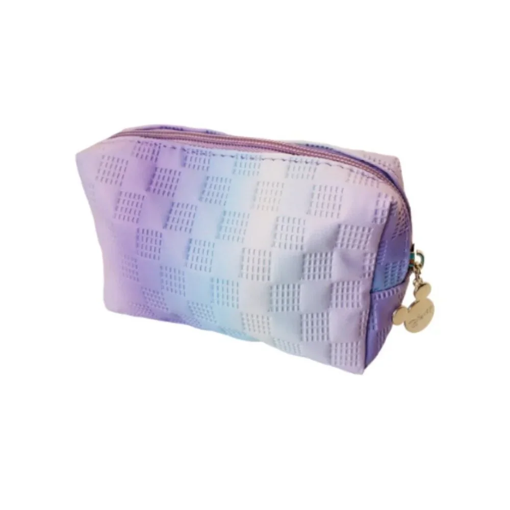 Mickey Mouse Iridescent Lilac and Sky Blue Cosmetic Bag – Compact Travel Pouch